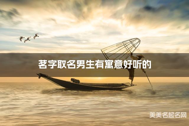 取名字自助取名 茗字取名男生有寓意好听的