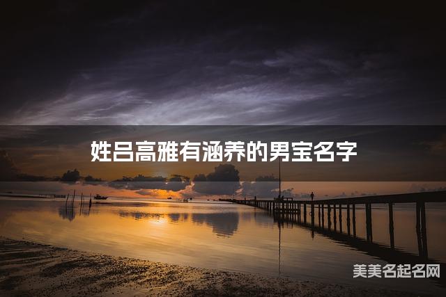 姓吕高雅有涵养的男宝名字 姓吕高雅有涵养的男宝名字