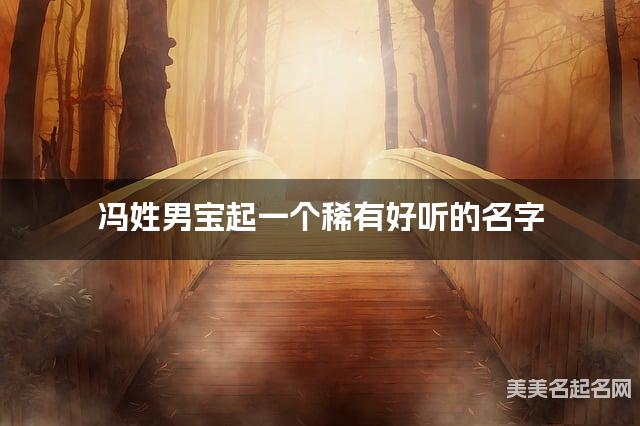 起名字免费 冯姓男宝起一个稀有好听的名字