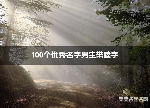 100个优秀名字男生带睦字