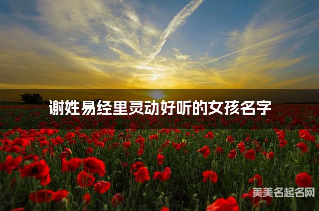 起名字免费 谢姓易经里灵动好听的女孩名字 起名字免费 谢姓易经里灵动好听的女孩名字