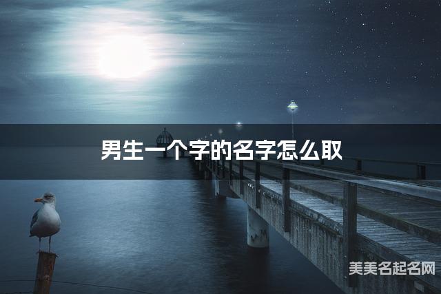 男生一个字的名字怎么取 有创意的宝宝单字名大全