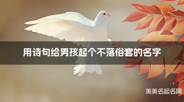 用诗句给男孩起个不落俗套的名字 用诗句给男孩起个不落俗套的名字
