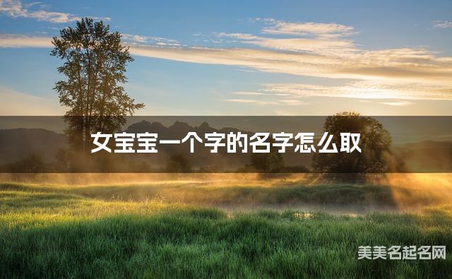 女宝宝一个字的名字怎么取 有新意的宝宝单字名大全