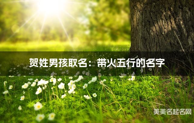 贺姓男孩取名：带火五行的名字（有诗意）