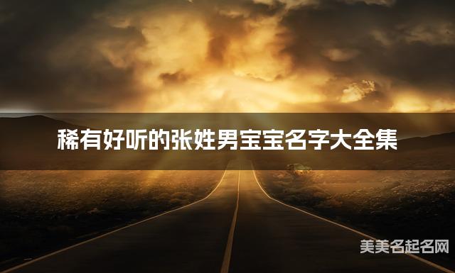 稀有好听的张姓男宝宝名字大全集