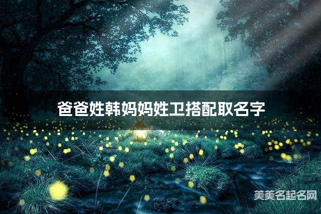 爸爸姓韩妈妈姓卫搭配取名字
