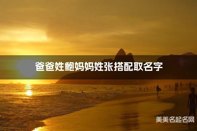 把鲍姓和张姓结合取小女孩名字方案参考