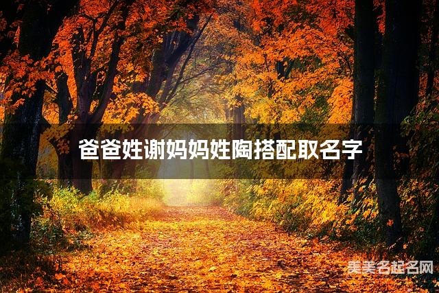 爸爸姓谢妈妈姓陶搭配取名字