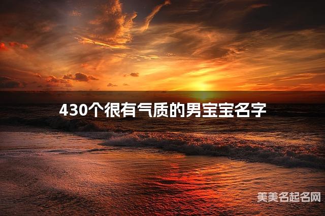 430个很有气质的男宝宝名字