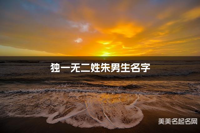 起名网免费取名神器 独一无二姓朱男生名字