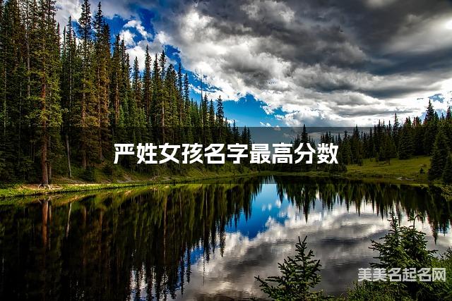 起名取名神器 严姓女孩名字最高分数