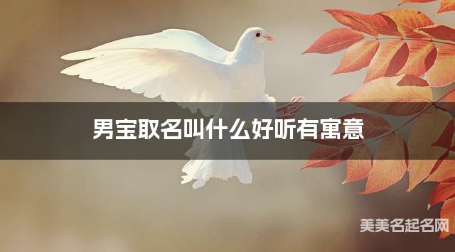 起名字免费 男宝取名叫什么好听有寓意