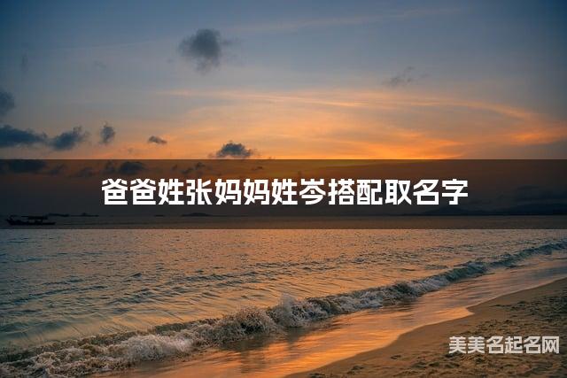 爸爸姓张妈妈姓岑搭配取名字