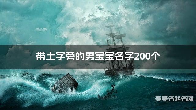 起名字免费 带土字旁的男宝宝名字200个