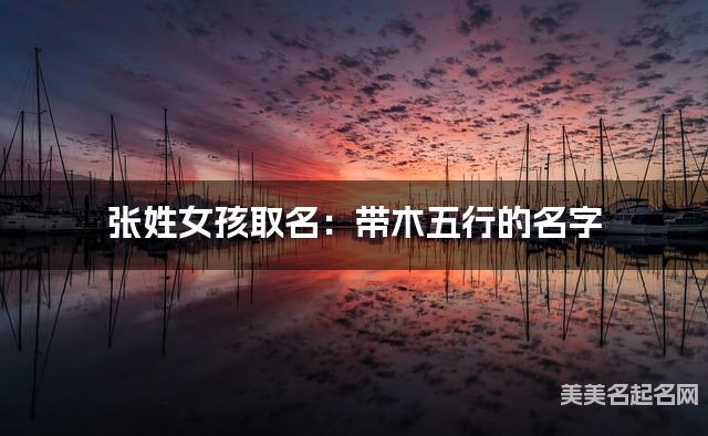 张姓女孩取名：带木五行的名字（有诗意）
