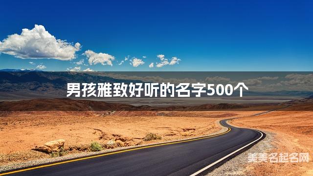 起名取名助手 男孩雅致好听的名字500个