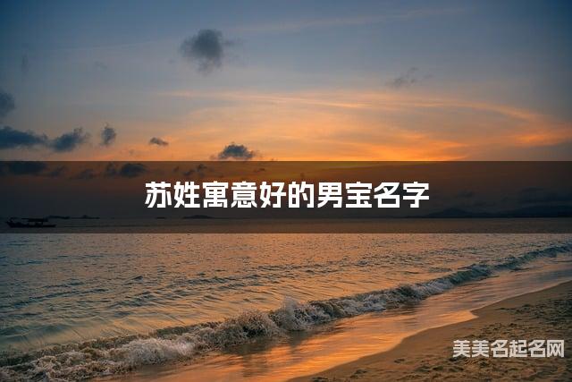 苏姓寓意好的男宝名字（精选200个）