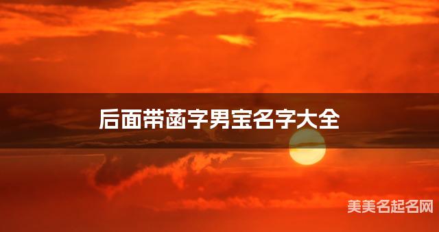 后面带菡字男宝名字大全