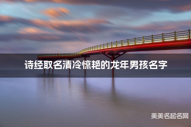 诗经取名清冷惊艳的龙年男孩名字