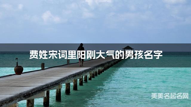 取名字在线生成 费姓宋词里阳刚大气的男孩名字
