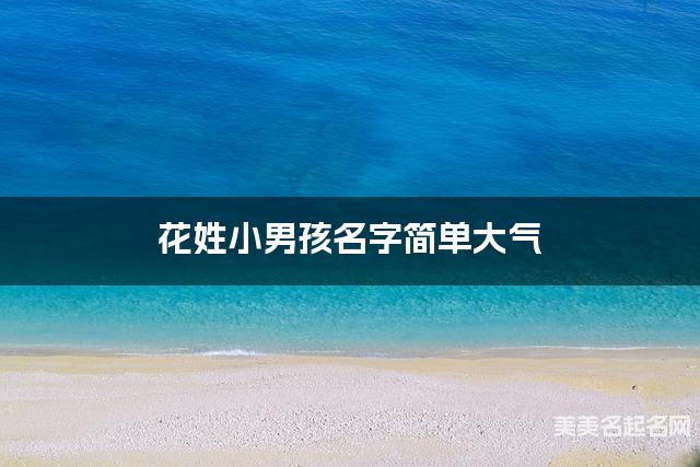 国学大师取名 花姓小男孩名字简单大气