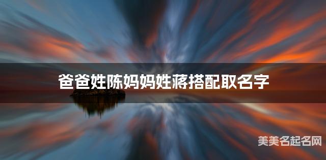 陈蒋姓氏搭配取名，有含义的女宝名字案例