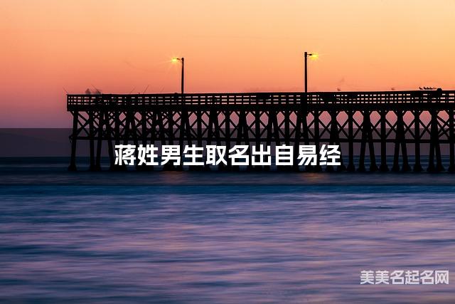 在线取名起名 蒋姓男生取名出自易经