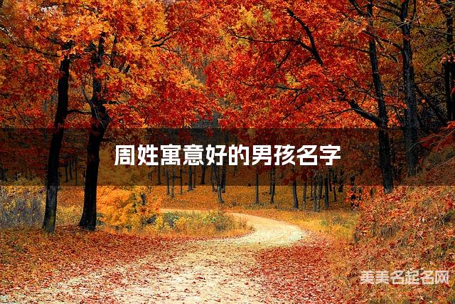 周姓寓意好的男孩名字（精选200个）