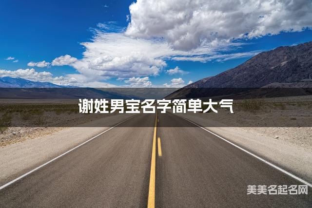 取名字大全女孩免费 谢姓男宝名字简单大气
