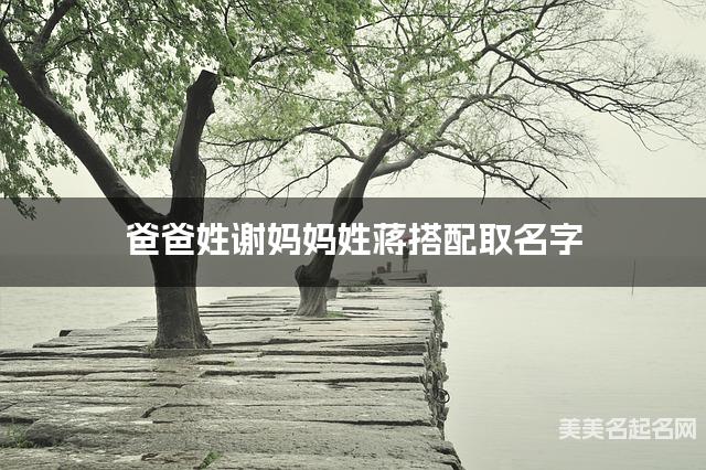 爸爸姓谢妈妈姓蒋，如何结合两个姓氏取女生名字