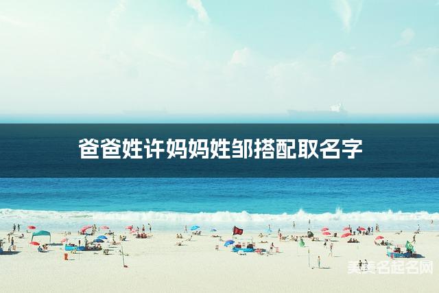 许姓和邹姓搭配取名好听的小男孩名字有哪些