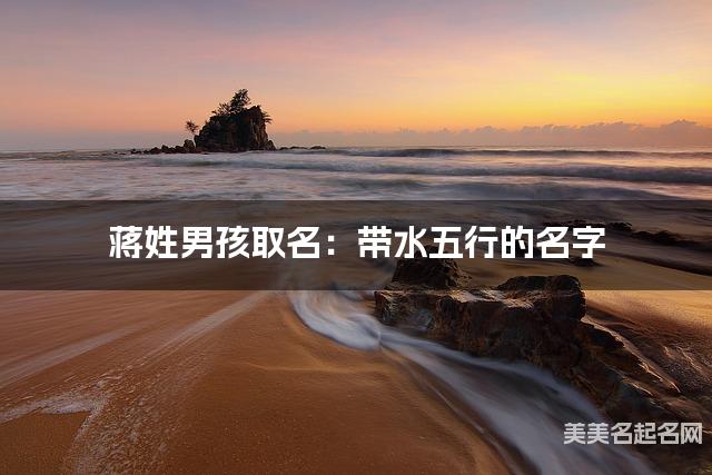 蒋姓男孩取名:带水五行的名字(有灵气) 蒋姓男孩取名:带水五行的名字(有灵气)