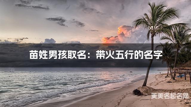 苗姓男孩取名：带火五行的名字（有新意）