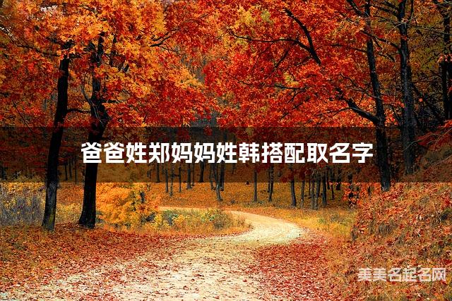 爸爸姓郑妈妈姓韩搭配取名字