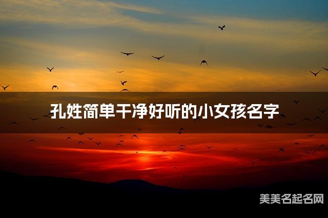 孔姓简单干净好听的小女孩名字