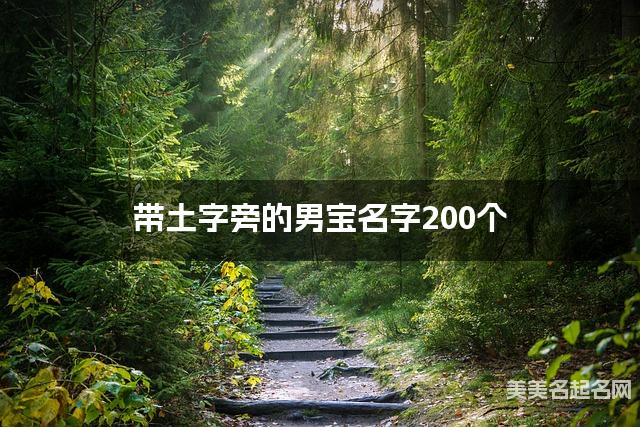 宝宝取名字大全 带土字旁的男宝名字200个