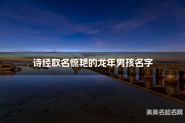 诗经取名惊艳的龙年男孩名字