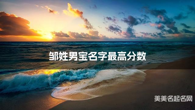 取名字在线生成 邹姓男宝名字最高分数