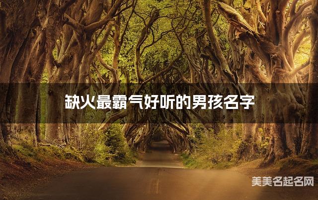 缺火最霸气好听的男孩名字 有含义的宝宝名字大全