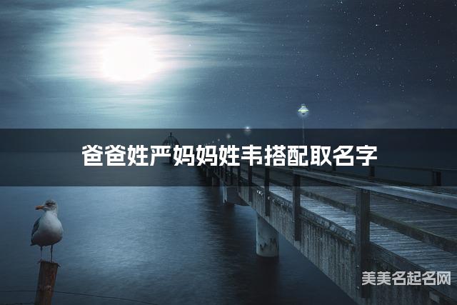 将严姓和韦姓结合取名字，好听有含义的男孩名字推荐