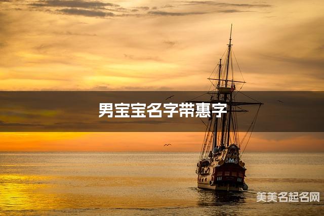男宝宝名字带惠字 独特新颖的男孩名字