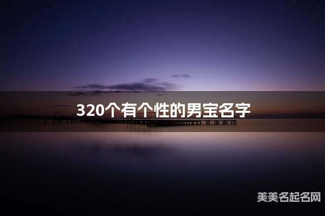 320个有个性的男宝名字