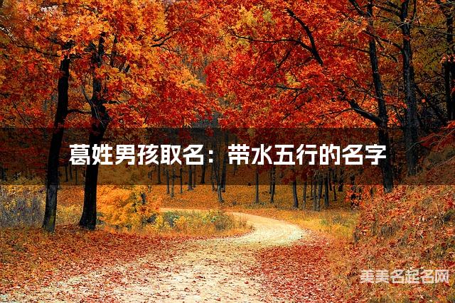 葛姓男孩取名：带水五行的名字（有诗意）