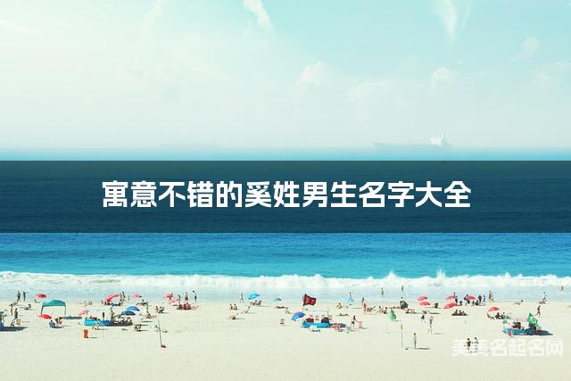 寓意不错的奚姓男生名字大全