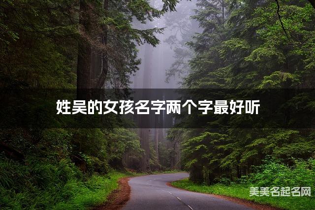姓吴的女孩名字两个字最好听
