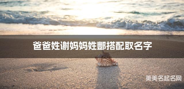 有灵气的女生名字，爸爸姓谢妈妈姓酆搭配取名