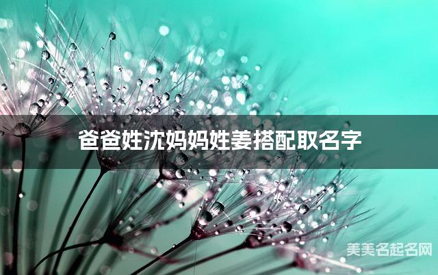 爸爸姓沈妈妈姓姜取名字 女宝可爱顺口简单的名字