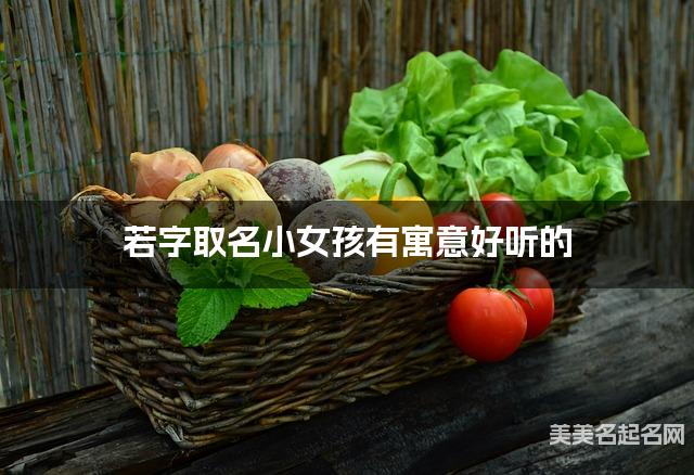 起名字大師周易起好名 若字取名小女孩有寓意好聽的