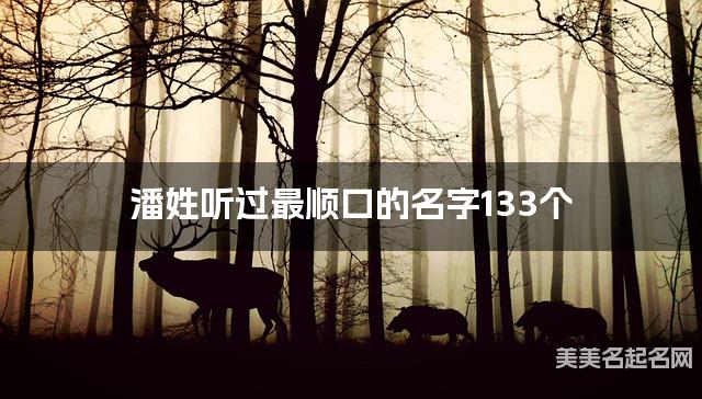 潘姓听过最顺口的名字133个